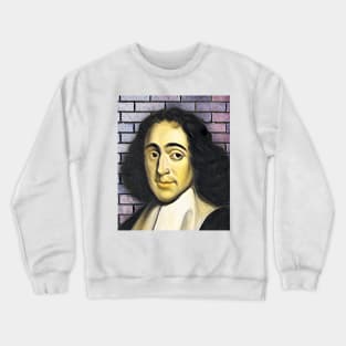 Baruch Spinoza Yellow Portrait | Baruch Spinoza Artwork 8 Crewneck Sweatshirt